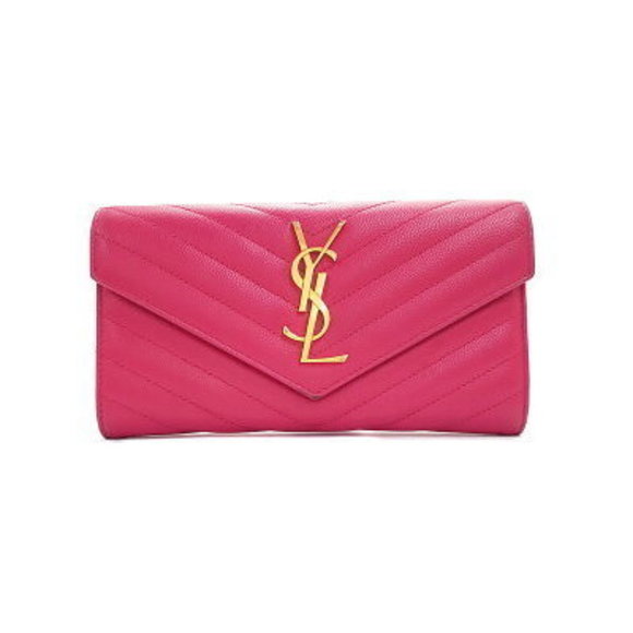 SAINT LAURENT PARIS Monogram Flap Wallet Bifold Long - Picture 1 of 8